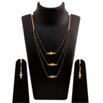 Buy Estele Gold Plated Triple Layer Bead Mangalsutra Necklace Set for Women - Purplle