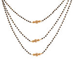 Buy Estele Gold Plated Triple Layer Bead Mangalsutra Necklace Set for Women - Purplle