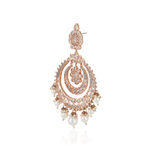Buy Estele Gold Plated CZ Maharani Chandbali Earrings for Women - Purplle