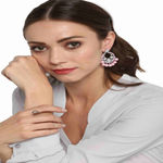 Buy Estele Rhodium Plated Splendid Drop Earrings with Glowing Pearls for Women - Purplle