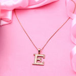 Buy Estele Rose Gold Plated Elegant "E" Charm Pendant for Women - Purplle
