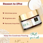 Buy Good Vibes Rice Brightening Gel Creme | Glass skin, Korean skin, Rice water (50 g) - Purplle