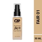 Buy C2P Pro Luminous Silk Liquid Foundation Enriched with Argan Oil & Vitamin E - Fair 01 - 30 ml - Purplle