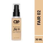 Buy C2P Pro Luminous Silk Liquid Foundation Enriched with Argan Oil & Vitamin E - Fair 02 - 30 ml - Purplle