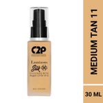 Buy C2P Pro Luminous Silk Liquid Foundation Enriched with Argan Oil & Vitamin E - Medium Tan 11 - Purplle