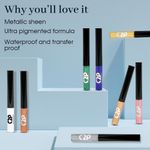 Buy C2P Pro Frame Me! Liquid Waterproof Metallic Color Eyeliner - Silver 01 - Purplle