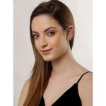 Buy Zeneme Gold-Plated Gold-Toned Contemporary CZ Stone Studded Ear Cuff - Purplle