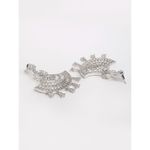 Buy Zeneme Silver Plated White Round AD-Studded Maang Tikka And Earrings Set - Purplle