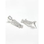 Buy Zeneme Silver Plated White AD-Studded Contemporary Jewellery Set - Purplle