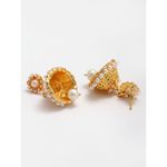 Buy Zeneme Gold-Toned Kundan Choker Necklace Set With Earrings - Purplle