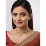 Buy Zeneme Gold-plated Butterfly Intricated Detail Choker Necklace - Purplle