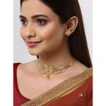 Buy Zeneme Gold-plated Butterfly Intricated Detail Choker Necklace - Purplle