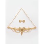 Buy Zeneme Gold-plated Butterfly Intricated Detail Choker Necklace - Purplle