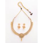 Buy Zeneme Gold-Plated Intricate Design Temple Necklace - Purplle