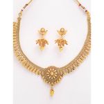 Buy Zeneme Gold-Plated Intricate Design Temple Necklace - Purplle