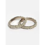 Buy Zeneme Oxidised Silver-Plated Beaded Jewellery Set with Bangles - Purplle