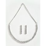 Buy Zeneme Silver-Plated & White American Diamond Studded Jewellery Set - Purplle