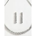 Buy Zeneme Silver-Plated & White American Diamond Studded Jewellery Set - Purplle