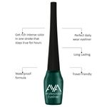 Buy AYA Waterproof Liquid Eyeliner, Green + Jet black Waterproof Kohl Kajal Combo of 2 - Purplle