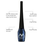 Buy AYA Waterproof Liquid Eyeliner, Blue + Jet black Waterproof Kohl Kajal - Purplle