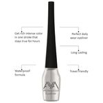 Buy AYA Waterproof Liquid Eyeliner, Silver + Jet black Waterproof Kohl Kajal - Purplle