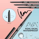 Buy AYA Waterproof Liquid Eyeliner, Golden + Jet black Waterproof Kohl Kajal Combo of 2 - Purplle