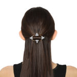Buy Accessher Rose gold-toned AD Stone Handcrafted French Barrette Hair Pin For Women - Purplle