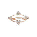 Buy Accessher Rose gold-toned AD Stone Handcrafted French Barrette Hair Pin For Women - Purplle