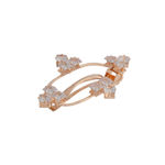Buy Accessher Rose gold-toned AD Stone Handcrafted French Barrette Hair Pin For Women - Purplle