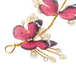 Buy Accessher Women Gold Plated Beaded Tiara Comb Indo Western White Floral Hair Accessories with pearls for women and girls - Purplle