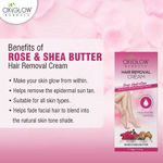 Buy OxyGlow Herbals Rose & Shea Butter Hair Removal Cream 40g, Smooth Skin - Purplle