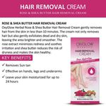 Buy OxyGlow Herbals Rose & Shea Butter Hair Removal Cream 40g, Smooth Skin - Purplle