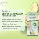 Buy OxyGlow Herbals Lemon & Avocado Hair Removal Cream 40 gm, Smooth Skin - Purplle