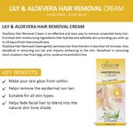 Buy OxyGlow Herbals Lily & Aloevera Hair Removal Cream 40g, Smooth Skin - Purplle