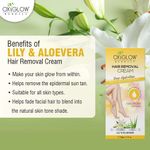 Buy OxyGlow Herbals Lily & Aloevera Hair Removal Cream 40g, Smooth Skin - Purplle