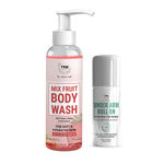 Buy Combo of 2- Under Arm Roll On 50ml + Mix Fruit Body Wash 200ml - Purplle