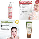 Buy Combo of 2- Mix Fruit Body Wash 200ml + Green Tea Face Wash 100ml - Purplle