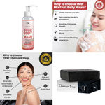 Buy Combo of 2- Mix Fruit Body Wash 200ml + Charcoal Soap 100gm - Purplle
