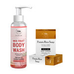 Buy Combo of 2- Mix Fruit Body Wash 200ml + Potato Rice Soap 100gm - Purplle