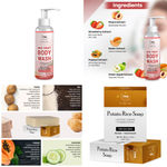 Buy Combo of 2- Mix Fruit Body Wash 200ml + Potato Rice Soap 100gm - Purplle