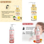 Buy Combo of 2- Mix Fruit Body Wash 200ml + Banana Shampoo 200ml - Purplle