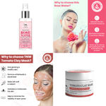 Buy Combo of 2- Tomato Clay Mask 50gm + Rose Water Spray Bottle 200ml - Purplle
