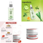 Buy Combo of 2- Tomato Clay Mask 50gm + Cucumber Toner 100ml - Purplle