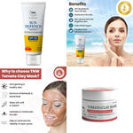 Buy Combo of 2- Tomato Clay Mask 50gm + Spf Cream 50gm - Purplle