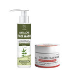 Buy Combo of 2- Tomato Clay Mask 50gm + Anti Acne Face Wash 100ml - Purplle