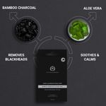 Buy The Man Company Charcoal Nose Strips with Aloevera Extract | Blackhead, Whitehead Remover | Pores Cleanser | Dirt Free | Improves Skin Texture ( 4 Strips) - Purplle