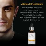 Buy The Man Company Vitamin C Face Serum With Hyaluronic Acid - 30ml | Boosts Collagen | Glowing & Brightening Skin | Soft, Smooth & Supple | All Skin Types - Purplle