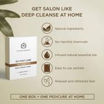 Buy The Man Company Pedicure kit | 4 Step - Foot Care at Home | Antiseptic Foot Soak 8ml, Foot Massage Scrub 9gm,Foot Massage Cream 9gm, Foot Softening Mask 8gm - Purplle