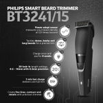 Buy Philips BT3241/15 Smart Beard Trimmer - Power adapt technology for precise trimming- Fast Charge; 20 settings; 90 min run time; Precision trimmer - Purplle