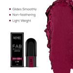 Buy RENEE Fab Bullet Lipstick L 04 Sassy Shiraz, Long Lasting, Matte Finish, Non Drying Formula with Intense Color Payoff, Compact & Easy to Use, 1.5 gm - Purplle